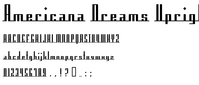 Americana Dreams Upright font